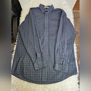 L.L. Bean Blue and Green Plaid Men's Shirt